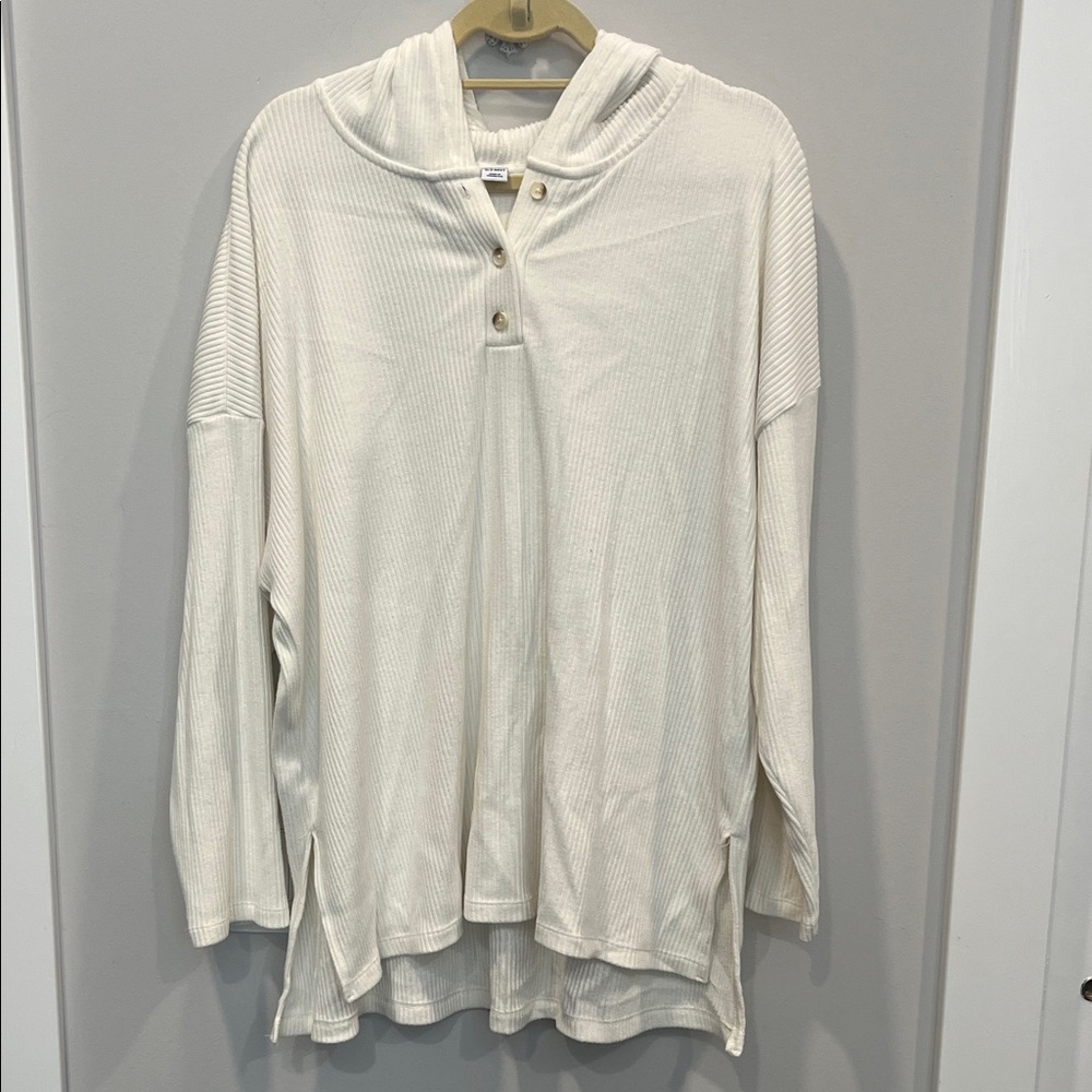 Old Navy Cream Hooded Sweatshirt